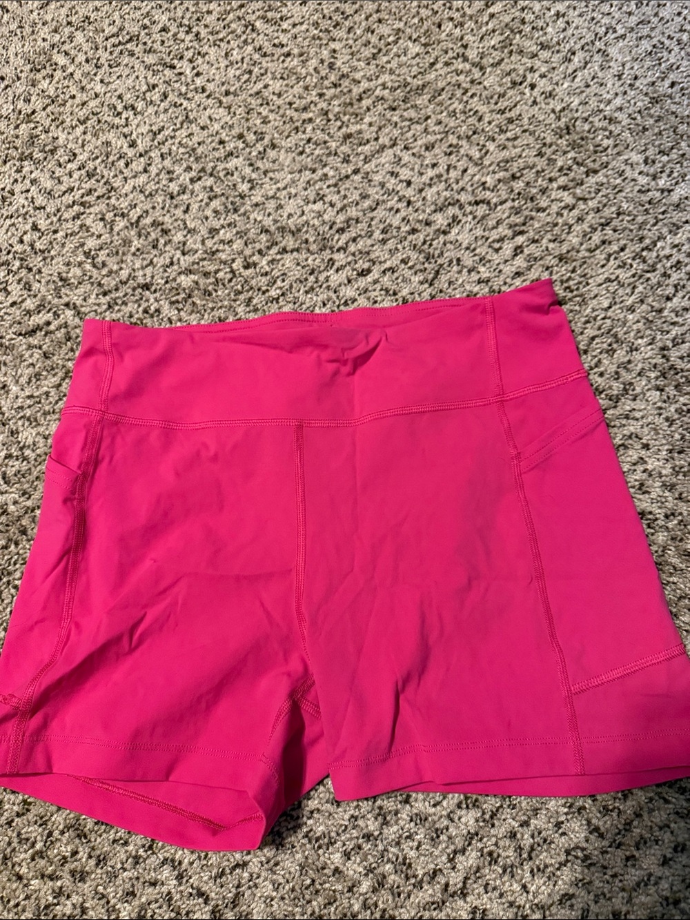 Outdoor Voices Hot Pink High-Rise Bike Shorts